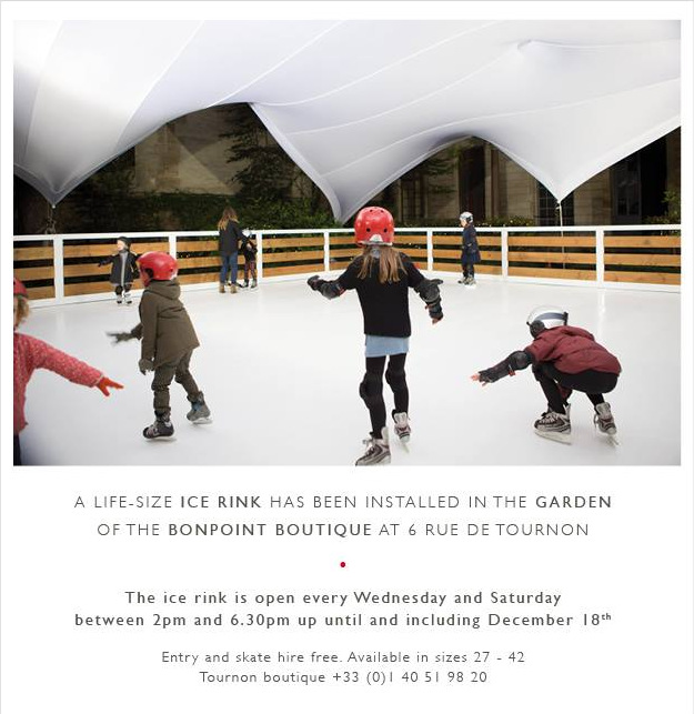 Ice skating rink in Paris
