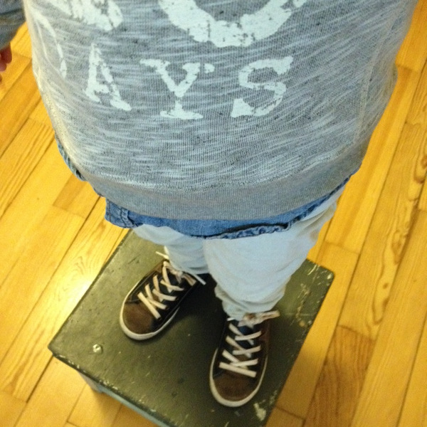 Alexander in his new shoes