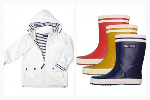 Combine the coat with wellies