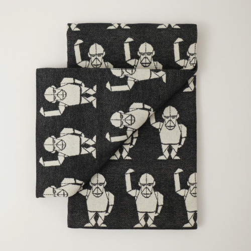 Origami Monkey Junior Blanket Licorice