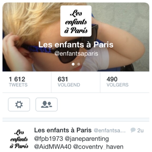 Twitter account Les enfants a Paris