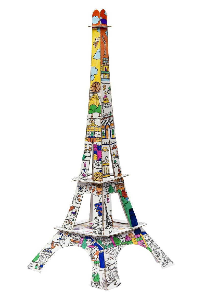 Tour Eiffel 50 cm a_ colorier HD - La Plume de Louise